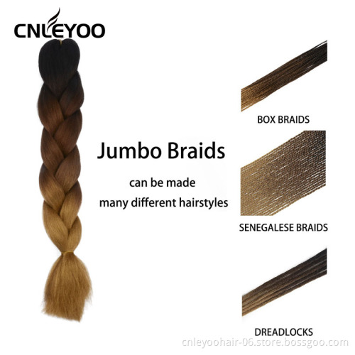 Big braid Outlet Giant Heat Resistant Low Temperature Fiber 24 Inch Brown Black Crochet Hair